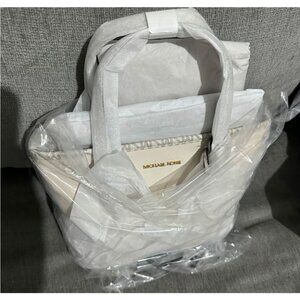 Michael Kors Jet Set Travel Extra-Small Top-Zip Tote Bag - Light Cream Multi